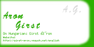 aron girst business card